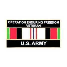 Operation Enduring Freedom Veteran United States Army with Ribbon Pin - 14551 (1 1/4 inch)