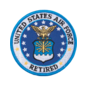 PATCH-USAF Retired 3 1/2"