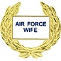 United States Air Force Wife with Wreath Pin - 14361 (1 1/8 inch)