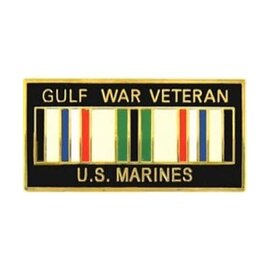 Gulf War Veteran United States Marine Corps with Ribbon Pin - 14247 (1 1/8 inch)