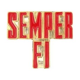 Semper Fi Script Pin - 15014 (1 inch)