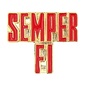 Semper Fi Script Pin - 15014 (1 inch)