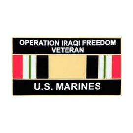 Operation Iraqi Freedom Veteran United States Marine Corps with Ribbon Pin - 14548 (1 1/4 inch)