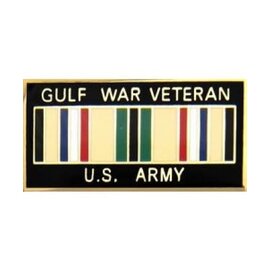 Gulf War Veteran United States Army with Ribbon Pin - 14244 (1 1/8 inch)