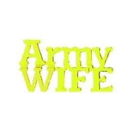 Army Wife Script Pin - 14611 (1 inch)
