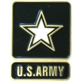 United States Army with Star Insignia Pin - 14242 (1 inch)