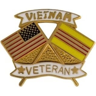 United States & Vietnam Crossed Flags Vietnam Veteran Pin - 14751 (1 1/8 inch)