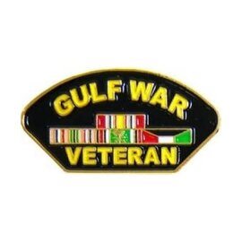 Gulf War Veteran with Ribbons Pin - 14233 (1 1/4 inch)
