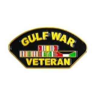 Gulf War Veteran with Ribbons Pin - 14233 (1 1/4 inch)