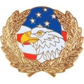 Eagle Flag with Wreath Pin - 14453 (1 1/4 inch)
