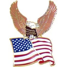 Eagle & United States Flag Pin - 14126 (1 1/8 inch)