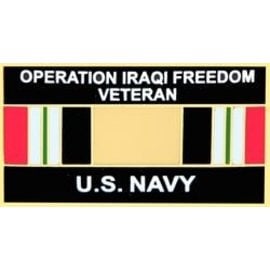 Operation Iraqi Freedom Veteran United States Navy with Ribbon Pin - 14549 (1 1/4 inch)