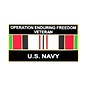 Operation Enduring Freedom Veteran United Sates Navy with Ribbon Pin - 14554 (1 1/4 inch)