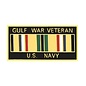 Gulf War Veteran United States Navy with Ribbon Pin - 14246 (1 1/8 inch)