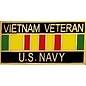 Vietnam Veteran United States Navy with Ribbon Pin - 15628 (1 1/8 inch)