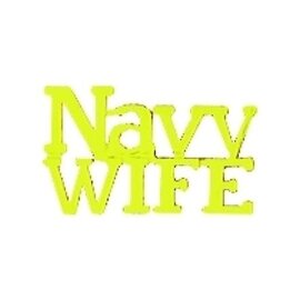 Navy Wife Script Pin - 14613 (1 inch)