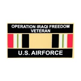 Operation Iraqi Freedom Veteran United States Air Force with Ribbon Pin - 14547 (1 1/4 inch)