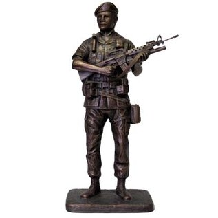 Terrance Patterson Soldier Wearing Beret statue 16"