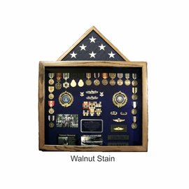 Morgan House MSB-08 Dawg House Military Shadow Box with Flag Display