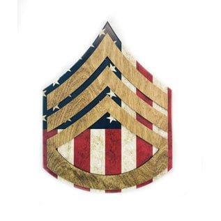 Morgan House ARMY Chevron Wall Hanging - Raised Stripes