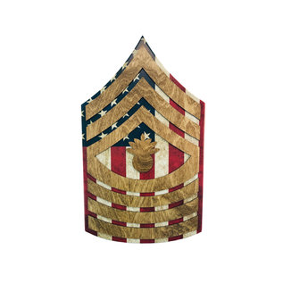 Morgan House MARINES Chevron Wall Hanging - Raised Stripes