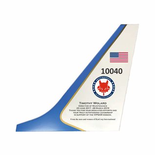 C-40 or 737 Tail Flash Wall Hanging