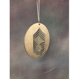 Morgan House Ornament - 3D Air Force Chevron - Silver