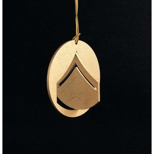 Morgan House Ornament - 3D USMC Chevron - Gold