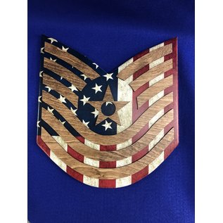 Morgan House AIR FORCE Chevron Wall Hanging - Raised Stripes