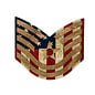 Morgan House AIR FORCE Chevron Wall Hanging - Raised Stripes