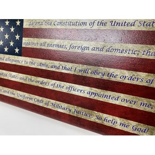 Morgan House Distressed Flag with Oath of Enlistment