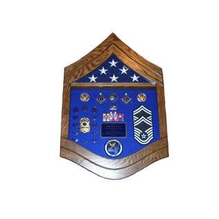 Morgan House Air Force SMSgt Shadow Box