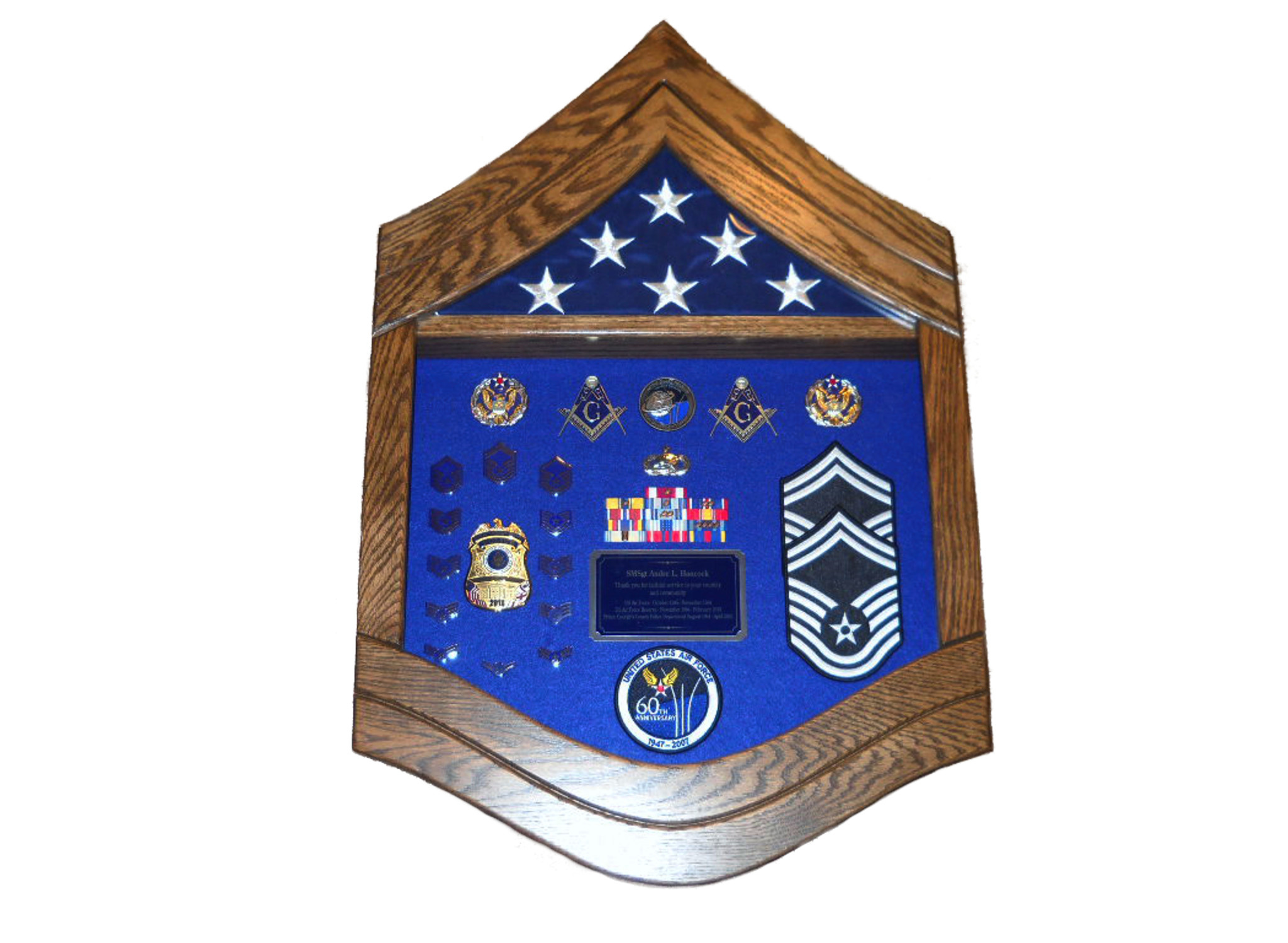 Air Force Smsgt Shadow Box Recognitions Home Of Morgan House