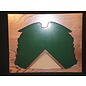 Morgan House Shadow Box in the shape of the Quartermaster Badge with a 3x5 flag area