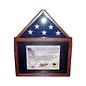 Morgan House Flag Case with Certificate Holder Oak ..Holds 3' x 5' Flag..