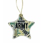 Army Glass Star Ornament