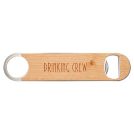 Bottle Opener with Wood Veneer 1.5" x 7"