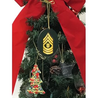 Morgan House Ornament - 3D  Army Chevron - Color