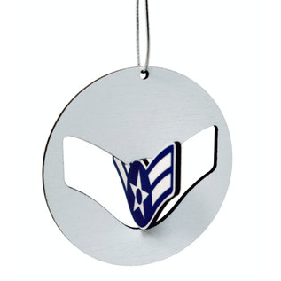 Morgan House Ornament - 3D Air Force Chevron - Color