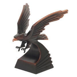 Bronze Resin Eagle Figure - 9"