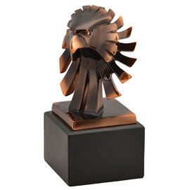 7" Modern Resin Eagle Head - Bronze