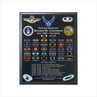 Military Service / Retirement Plaque - 12" x 15"