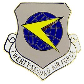 22nd Air Force Pin - (7/8 inch)