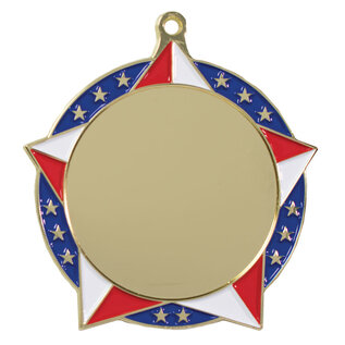 2¾" Patriotic Star Insert Medal – Custom 2" Insert Holder Award Medal