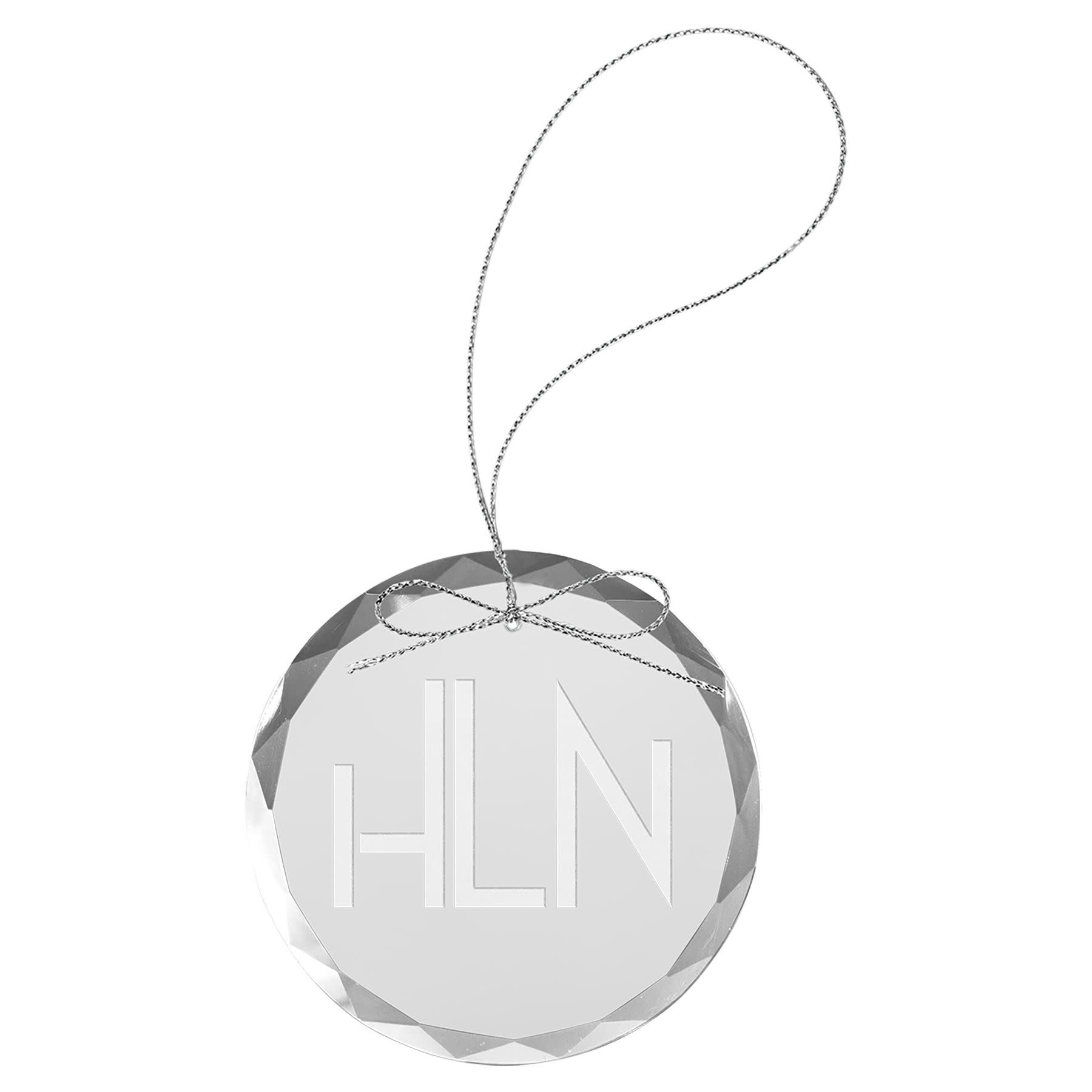 3 1/4 Round Clear Glass Ornament with Silver String - Recognitions - Home  of Morgan House Woodprojects