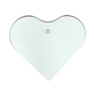 Ornament - Simple Glass Heart  3.75" x 3.25"