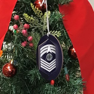 Morgan House Ornament - 3D Space Force Chevron - Color