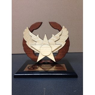 Commanders Badge Award with Black 5" x 7" Base and 2"x5" Gold Plate