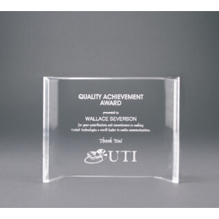 Engraved  Acrylic Crescent Award