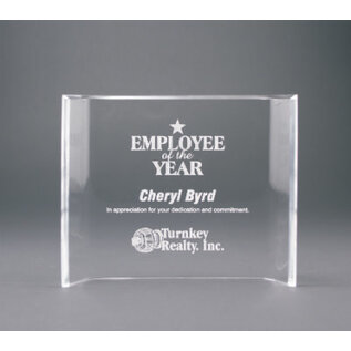 Engraved  Acrylic Crescent Award